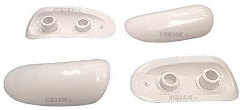 HYDRO HOME Paracolpi wc, kit 4 pezzi, in plastica, misure nelle immagini, montaggio facile fai da te, produzione italiana (GRIGI, PIATTI/PLASTICA)