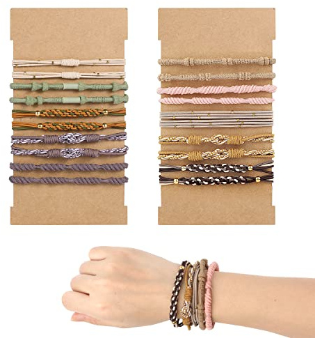 20 pièces Bracelets Élastiques pour Cheveux, 5 Styles Bandes de Cheveux Élastiques Bracelet Hair Ties Hair Ties Elastic Bands pour Cheveux Épais Queues de Cheval, Aucun Dommage