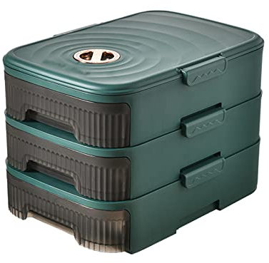 HACLEN Eierbehälter Für Kühlschrank, Eier Aufbewahrung Kühlschrank, Eierbox Eierbehälter Für Kühlschrank, Eieraufbewahrungsboxen, Eierspeicherbox Mit Deckel,Grün,L
