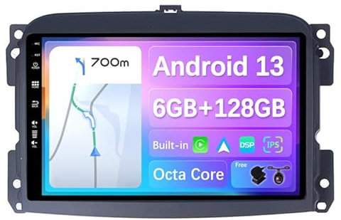 BXLIYER - [6G+128G] - Android 13 IPS Car Stereo For FIAT 500L (2012-2016) - Built-in DSP/Carplay/Android Auto - Camera MIC FREE - 10.1 Inch 2 Din -Support Steering Wheel WiFi DAB Fast-boot 360-Camera