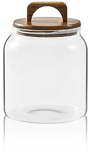 Sweejar Glass Jars for Laundry Room Organization, Half-Gallon Laundry Pods Container, Glass Food Storage Jars with Airtight Lid, 1 Pack, Hand Lid