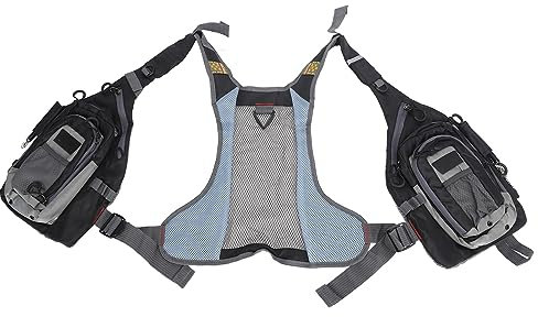Shanrya Fliegenfischerweste, Leicht, 10 Taschen, Reflektierende Streifen, Tragbar, Atmungsaktiv, Bequem, Angelweste, Jacke für Damen (Schwarz)