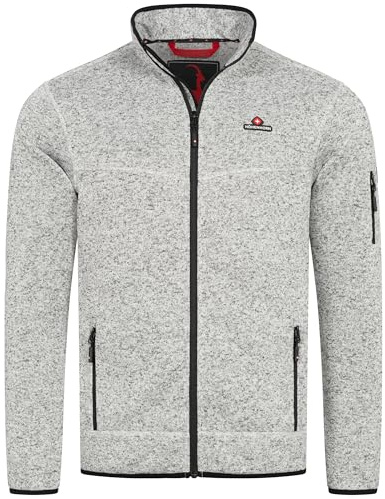 Höhenhorn Tacul Herren Jacke Cardigan mit Fleece-Innenseite Strickfleece Outdoor Sweatshirt Stehkragen Warm Norweger in vielen Farben Größen S-3XL