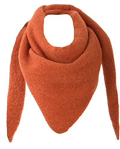 stylx Damen Schal XXL Dreieck Schal flauschig schal-tuch damen dicker dreieckstuch groß Wolle UNI Farben kuschelig