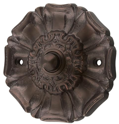 Ventano antike Türklingel Klingelplatte Klingelblech Messing antik braun historisch | Jugendstil handgemacht nach historischen Vorlagen