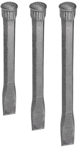 QUARKZMAN Maçonnerie Ciseau pour Rocher 9.6/11.8/14 pouce Ciseau Brique | 1Set, Carbone Acier, Plat Tête Élevé, pour Rocher Béton Mortier Pierre, pour Pierre Brique Casse Démolition Scission