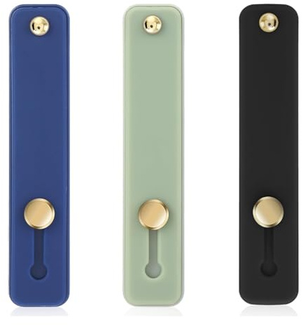 Ieron 3 Stück Phone Loop Fingerhalter, Finger-Handygriff, Teleskop-Handyhalter für alle Smartphones (Schwarz, Grün, Blau)