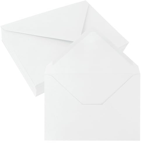 JAGERGREEN 50-pack 5 x 7 kuvert brevstorlek, vita A7-kuvert självförsegling för bröllopsinbjudan, kuvert 5,4 x 7,6 för gratulationskort, foton, babyshower, examen, tackkort, meddelanden