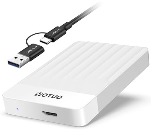 YOTUO Portable External Hard Drive Storage Expansion Mobile HDD USB 3.0 for PC, Mac, Desktop, Laptop, PS4, PS5, Xbox One X/S, Xbox 360, Xbox Series X/S, Office & Game (White, 1TB)