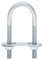 QUARKZMAN Bulloni a U Rotondi, 2 Set Larghezza Interna 25mm Lunghezza 70mm M6 Bullone a U in Acciaio al Carbonio Zincato con Dadi e Piastre, per Rimorchi Barche