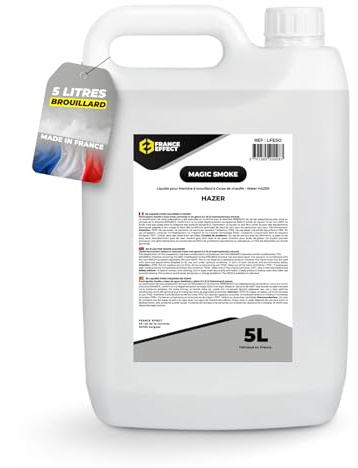 France Effect Liquide Brouillard Magic Steam - Bidon 5L | Compatible avec Machines à Brouillard | Effet Fumée Dense et Durable