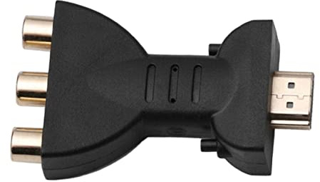 Adaptateur Vidéo Numérique vers Av 1pc Noir en Cuivre et Plastique | 480p 720p 1080ip 1080p, Compact et Portable, Sortie Vidéo Haute Définition