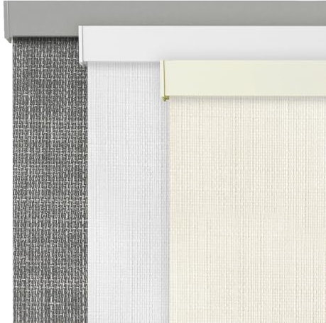 AOSKY Leinenrollos für Innenfenster, zum Herunterziehen, schnurlos, verdunkelnd, Fensterschutz, 84 cm, Beige