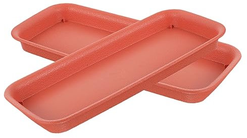 BESPORTBLE 2stücke Rechteckiger Blumentopf Wasserschale Untersetzer Aus Strapazierfähigem Kunststoff Für Pflanzen Pflanzenuntersetzer Garten Heimdekoration Blumentopfuntersetzer Teller Für Zi