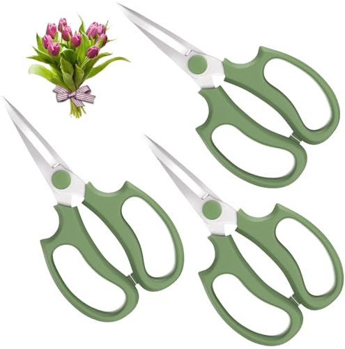 Housolution Ciseaux à Fleurs Pointus, 3PCS Ciseaux de Jardinage, Avocat