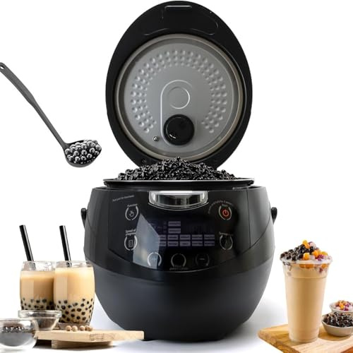 Calentador automático de perlas, cocina de boba comercial automática de 6/8 l, máquina de boba inteligente con panel táctil, for tiendas de té con leche, restaurantes, postres y bares.(8L)