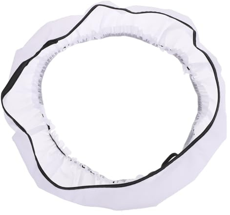 Hoement 14 Inch Foldable Ring Flash Diffuser Cover for Fluorescent Flash Light, White Nylon Softbox with Stable Colour Temperature, Easy to Fold for Product Photography and Beauty
