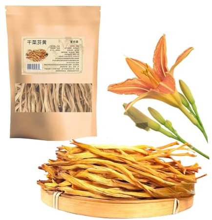 Premium Dried Lily Flowers, Daylily Buds, 200g/7.05oz - Versatile Culinary Ingredient for Salads, Congee, Pizza & Daily Dishes