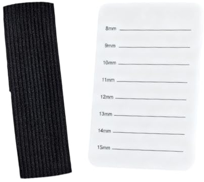 MotiveTech Support de Extensions de Cils Plateau Porte-cils Palette Main Réglable Poignet Elastique Surface Lisse Echelle Millimétrée Accès Rapide Convient Maqui, Blanc 8 à 15 Mm