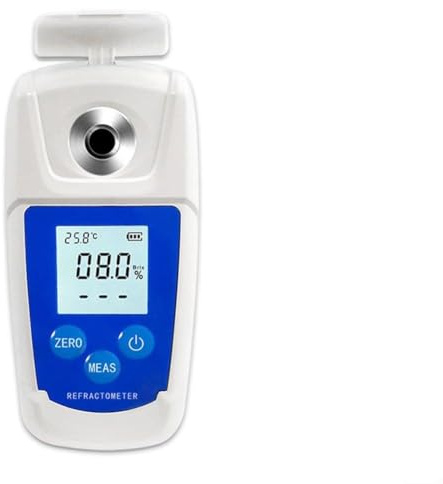 Medidor digital de azúcar para la industria de alimentos y bebidas – 0-32% / 0-55% rango de medición, compensación automática (10-40 °C), construcción ABS, diseño portátil (10-40 ° C (10-40 ° (10-40