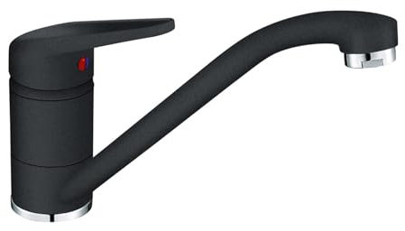 FRANKE 115.0470.661 Armatur NOVARA-PLUS in ONYX mit schwenkbarem Festauslauf / Einhebelmischer