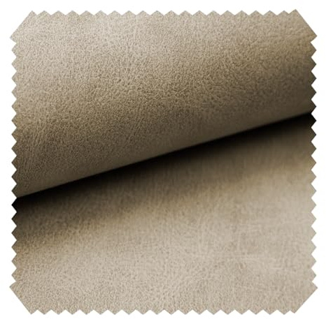 novely® KONSTANZ - Vintage-Antik PU-Kunstleder - Hochwertiger Möbelstoff - Robuster Polsterstoff - Lederimitat im Retro-Style - Pflegeleichte Meterware 1lfm | Farbe: 01 Beigegrau