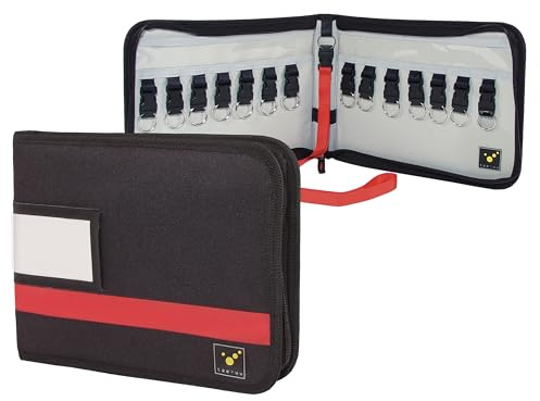 tee-uu KEYSAFE Schlüsselmappe | DIN A5 quer | für 14 Schlüssel | inkl. Schlüsselband