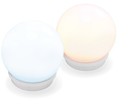 esotec Solar Leuchtkugeln Duo Color, schwimmend, 2er Set, Akku, Solarleuchte, runde schwimmfähige LED Solarkugel, Gartenliebhaber Geschenk, Teichkugeln, Kunststoff, outdoor, wetterfest, ⌀=15cm, 102125