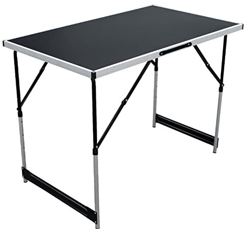 Mojawo, tavolo da campeggio pieghevole in alluminio misura XXL, tavolo da giardino universale, tavolo da viaggio regolabile in altezza da 100 x 60 x 75/80/85/90 cm