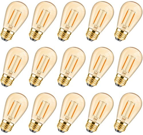 Century Light S14 Edison Vintage-1W LED-glödlampa,Mellanskruv E27 2200K