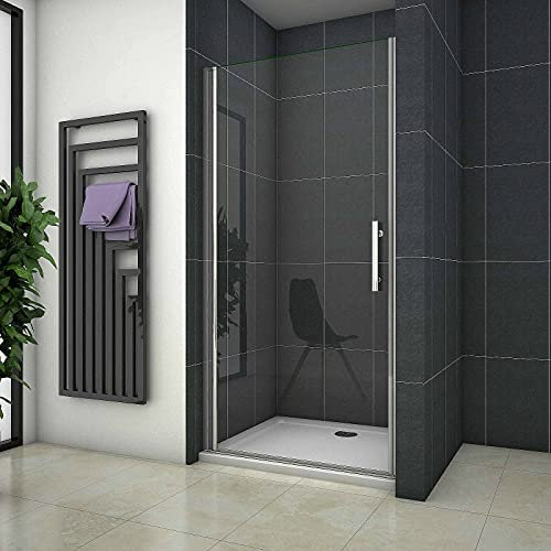 Acezanble 90cm Duschtür Nischentür Pendeltür Duschkabine Schwingtür Duschabtrennung Dusche H195cm
