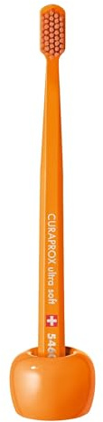 Curaprox Tandborsthållare, Keramik, Orange, Designad I Schweiz