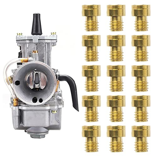 Vergaser Düsen Set, 15 Stück Vergaser Hauptdüsen Set 40 44 46 48 50 52 54 56 58 60 65 70 75 80 85 Vergaserdüsen Satz für Hercules Prima 2 3 4 5 6 Puch Bing Kreidler Zündapp
