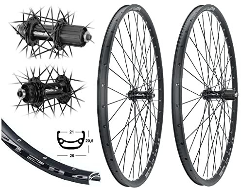 Bärwinkels LAUFRADSATZ 26 Disc MTB 8/9/10 Fach Hohlkammer 21-559 Centerlock Scheibenbremse Industrielager schwarz