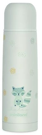 Miniland Thermy Mint 500 ml. Hochwertige Edelstahl-Isolierflasche von hoher Qualität um Flüssigkeiten warm oder kalt zu halten für mehr als 24 Stunden.