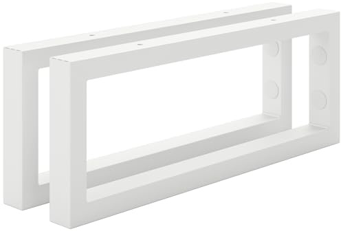 HOLZBRINK Regalhalterung Metall 40x15 cm HLA-A (2 St.) | Waschtischhalterung, Wandkonsole für Küchenregal, Schwerlastkonsole für TV-Regal | Farbe: Weiß