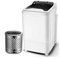 MGHRUE Lavadora Portátil De Una Sola Tina con Cesta De Drenaje Mini - Capacidad De Lavado De 7 Kg Potencia De Lavado 400 W para Apartamentos, Camping, Dormitorios,Negro