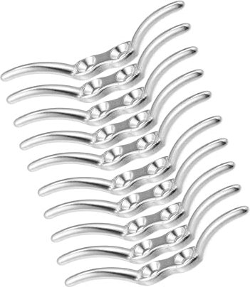 Partuto 10Pcs 2-1/2 Inch Stainless Steel Flagpole Cleat Hook Universal Replacement