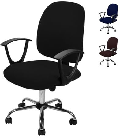 Moorle Bürostuhl Bezug, Stretch Bezug für Bürostuhl, Universal Stuhl Bezüge, Waschbarer elastischer Sitzbezug, Computer Bürostuhl Bezug, Computer Stuhlbezug, Elastische Stuhlhussen für Bürostühle