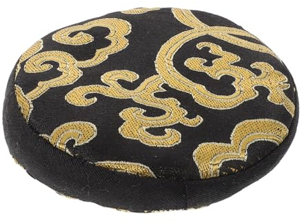 IWOWHERO Nepalesisches Klangschalenkissen 10cm Handbestickte Klangschalenmatte Rutschfeste Schwingungsisolierung Yoga Unterlage Buddhistische Klangschalenstütze