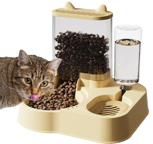 Yiohejy Distributore automatico di cibo per cani, Distributore di acqua per gatti Alimentatore per animali domestici, Contenitore per alimenti di grande capacità, Ciotola automatica per cibo per cani
