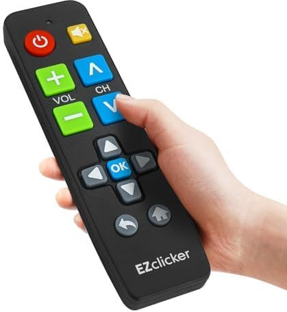EZclicker LG TV Remote | Big Button TV Remote Control for All LG TV ONLY (Black) Simplified and Easy to Use (2xAAA Batteries not Included)