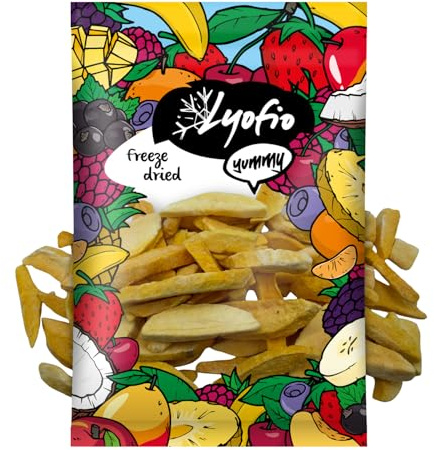 Rebanadas de mango liofilizadas 100 g | 100% fruta madura sin azúcar ni conservantes | Mango liofilizado | Textura crujiente | Fuente de vitamina C y A