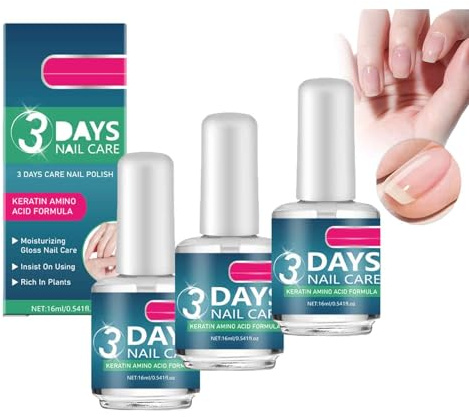 Nail Treatment Kit – 7 Days Growth & Repair, Cuticle Oil Pen for Split & Thin Nails, Multi-Purpose Nail Strengthener, Fast-Absorbing Nail Liquid, Daily Nail Conditioning for Damaged Nails (3pcs)