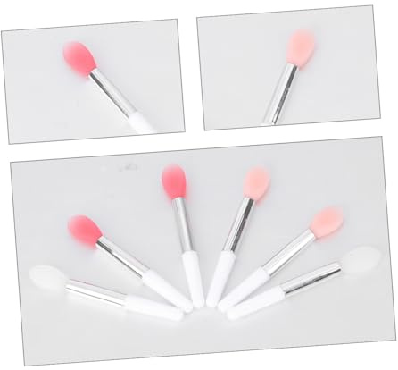 Gatuida 6 Piezas Pincel De Labios De Silicona Translúcida Aplicador De Brocha Para Labios Carne y Sandía Kit De Herramientas De Maquillaje