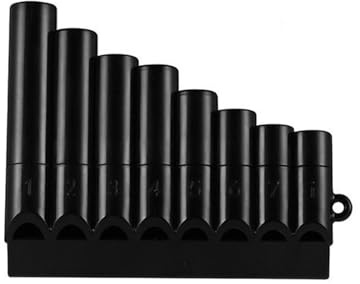 Professionell Panflöjt Kreativt Musikinstrument I Miniatyr Med 8 Rör Av Plastflöjt(Black)