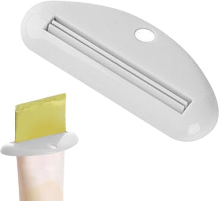 Dispensador exprimidor de pasta de dientes - Herramienta para exprimir el tubo con clip de pasta de dientes,Herramienta para exprimir tubos de fácil presión, reduce los residuos de limpiador facial, c