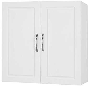 Haotian Wall Cabinet Laundry Room, Medicine Cabinet for Bathroom Kitchen Garage, Wall Storage Cabinet with Adjustable Shelf, White FRG231-W