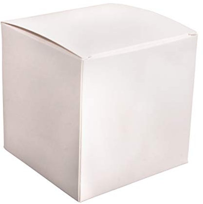 Rayher 67323102 Quadratische Faltschachtel zum Befüllen, 6er Set, Geschenkboxen aus Karton, weiß, 10x10x10 cm