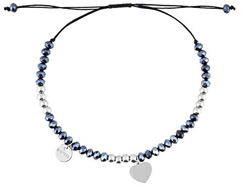 StarAppeal Herz Freundschaftsarmband, Liebe, Herz Armband mit Perlen, Größenverstellbar, Mädchen, Damen Armband, Handmade